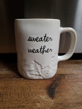 Rae Dunn "Sweater Weather" White Ceramic Mug